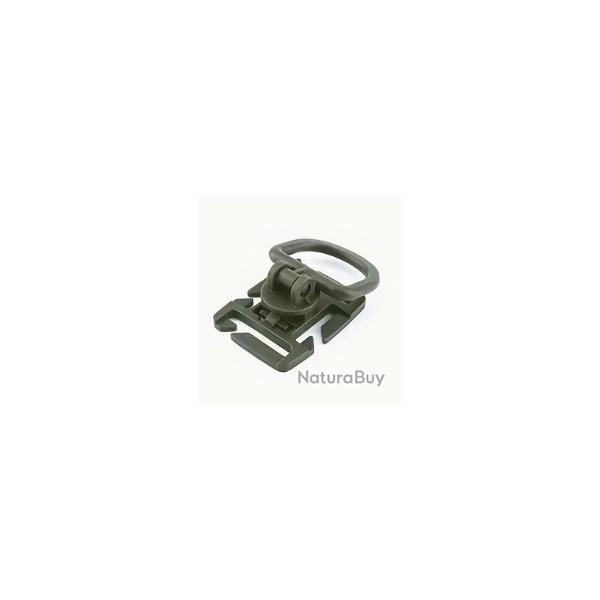 Boucle 360 Rotation D-Ring Clips MOLLE - x2 - Kaki