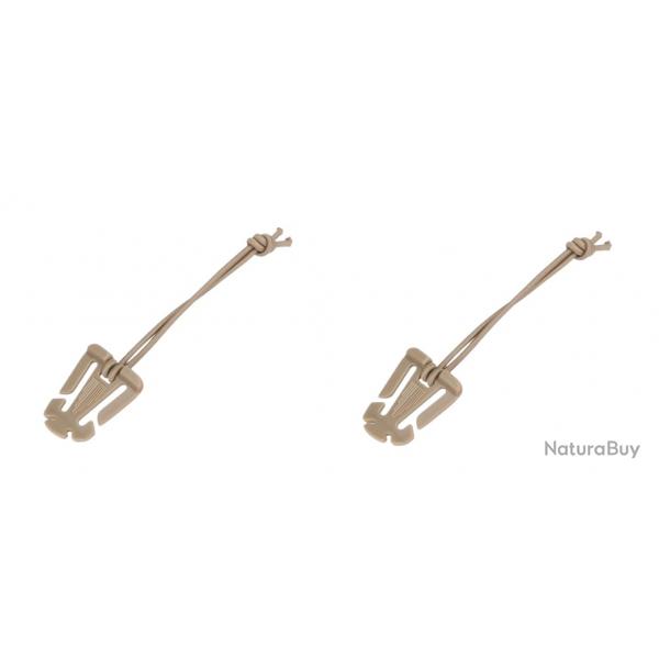 Cordon lastique boucle - Molle - Beige/TAN - x2