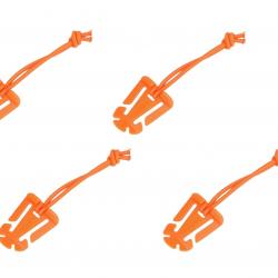 Cordon élastique boucle - Molle - Orange - x4