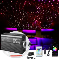 Twinkle LED Fibre Optique Starlight pour Voiture, App/RF télécommande LED Fibre Optique étoile Plafo
