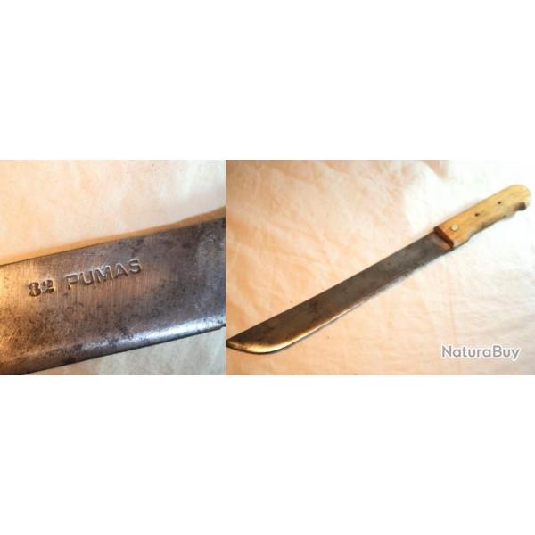 Couteau machette grave PUMAS 82 d'origine militaire - WWII