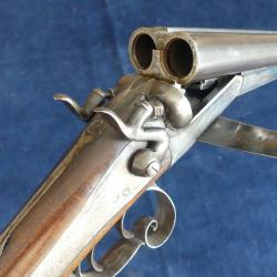 Bon fusil de chasse  chien extérieur juxtaposé système Lefauchueux  ( stéphanois) fin XIXe