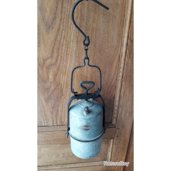 Rare Grande Lampe de Mineur ARRAS Ancien Outil de Mine Vieux Objets du XXme Collection Lanternes