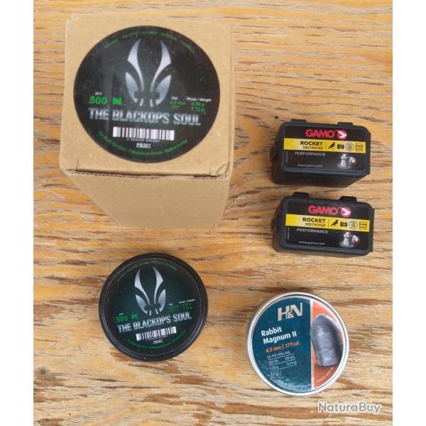 Un lot de plombs  "DIABOLOS"  , calibre 4,5mm