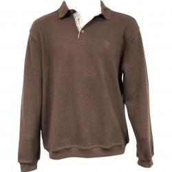 Sweat Lovergreen Col Boutonne Chocolat