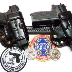 ETUI CUIR type COMBAT le P.A.C.0 pour GLOCK, SIG ......fabrication entreprise artisanale française