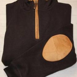 Sweat Lovergreen Col Zippe Chocolat