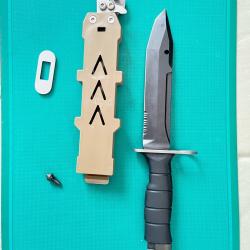 baionnette wildsteer wild 320 forge avec kit de conversion en couteau de combat avec coupe barbelés