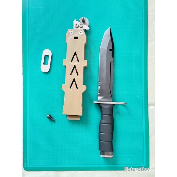 baionnette wildsteer wild 320 forge avec kit de conversion en couteau de combat avec coupe barbels