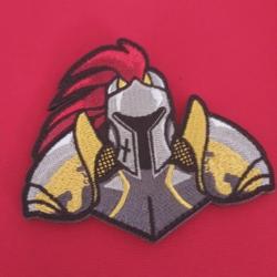 ÉCUSSON TEMPLIER - PATCH BRODÉ MÉDIÉVAL SCRATCH BLASON ARMURE 8 CM