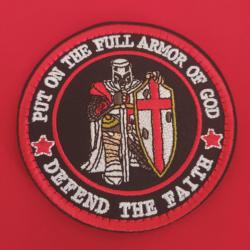 ÉCUSSON TEMPLIER - PATCH BRODÉ MÉDIÉVAL SCRATCH CHEVALIER DE L'ORDRE 8 CM