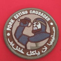 ÉCUSSON TEMPLIER  PATCH BRODÉ MÉDIÉVAL SCRATCH CHEVALIER DE L'ORDRE 8CM