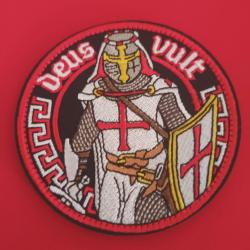 ÉCUSSON TEMPLIER - PATCH BRODÉ MÉDIÉVAL SCRATCH CHEVALIER DE L'ORDRE 8 CM CHEVALIER