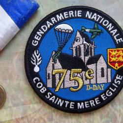 écusson militaire 75 éme D-Day Sainte-Mère-Église gendarmerie