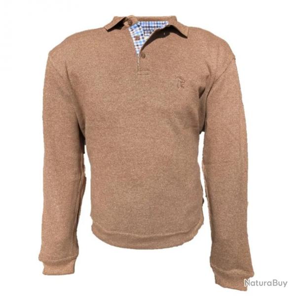 Sweat Lovergreen Col Boutonne Marron