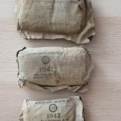 Lot 3 pansements allemands WW2 1941 1942