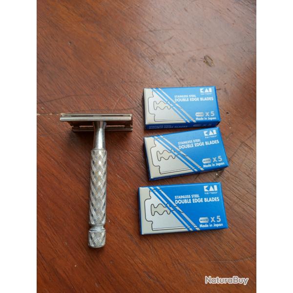 Lot 15 lames et rasoir de suret