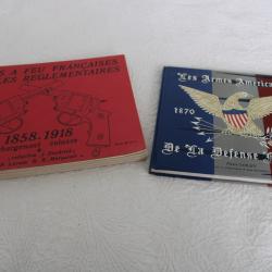 Lot 2 livres armes à feufrançaises et américaines 1858-1918 Boudriot et Lorain