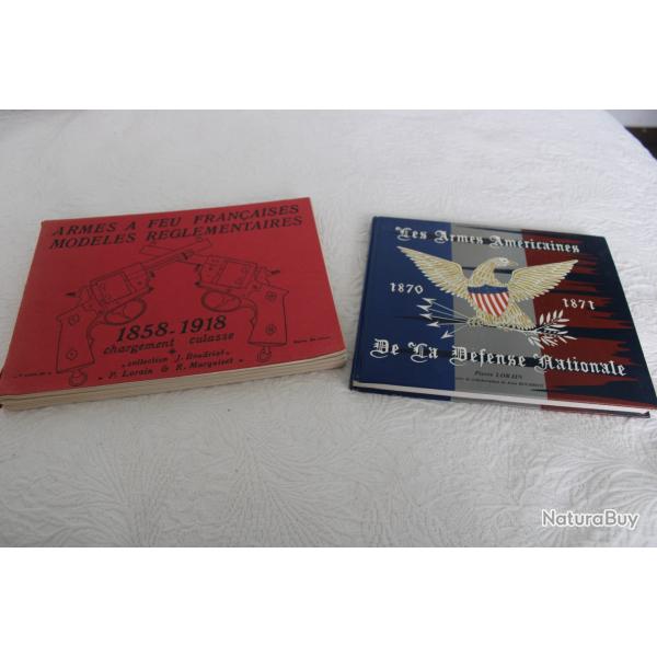 Lot 2 livres armes  feufranaises et amricaines 1858-1918 Boudriot et Lorain