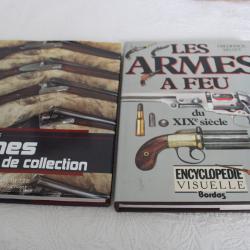 Lot 2 livres sur armes de collection