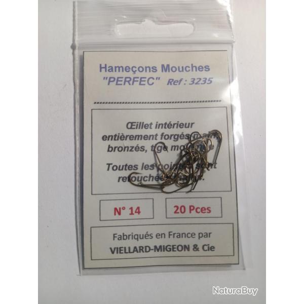sachet de 20 hameons mouches "perfec" n8,9,14,15,16 et 17 au choix
