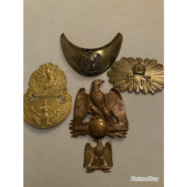 Plaques shakos cuivreri empire franais