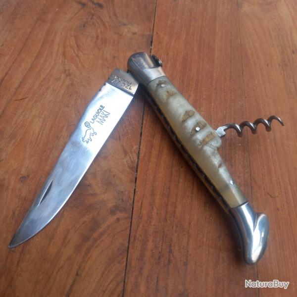 Magnifique Couteau Rgional LAGUIOLE MAKI  2 Pices Manche en Corne de Blier