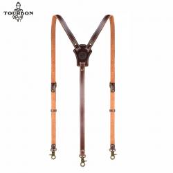 Tourbon-Tourbon-Ceinture à outils en cuir marron pour jeans 3 clips