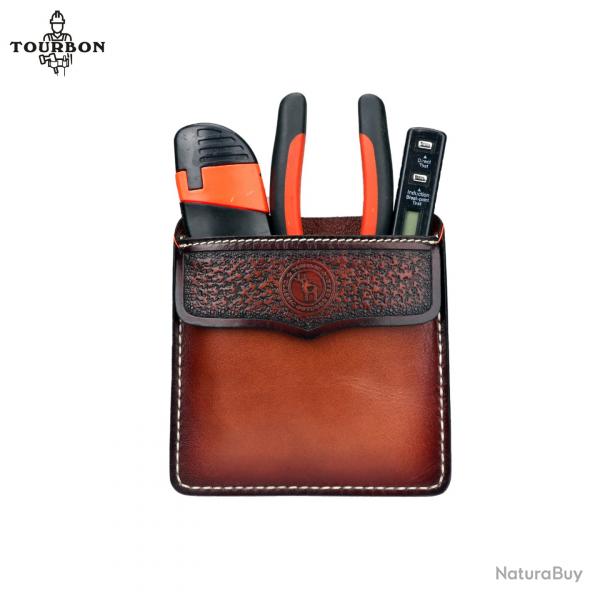 Tourbon pochette en cuir pour tournevis pinces petits couteaux