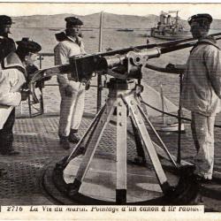 CPA - Marine Militaire - LA VIE DU MARIN POINTAGE CANON N°1624