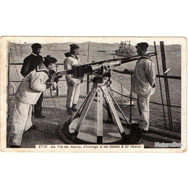 CPA - Marine Militaire - LA VIE DU MARIN POINTAGE CANON N1624