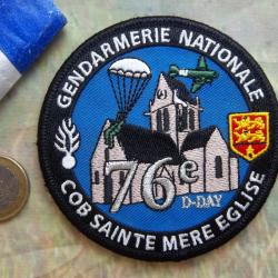 rare ! écusson gendarmerie 76 éme D-Day (peu de tirage cause covid) Sainte-Mère-Église
