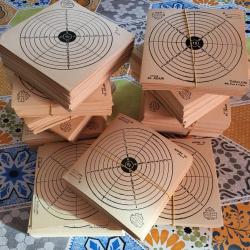 Lot 500 cibles 15x15 cm carton