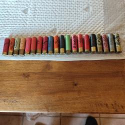 Lot de 20 cartouches anciennes calibre 20