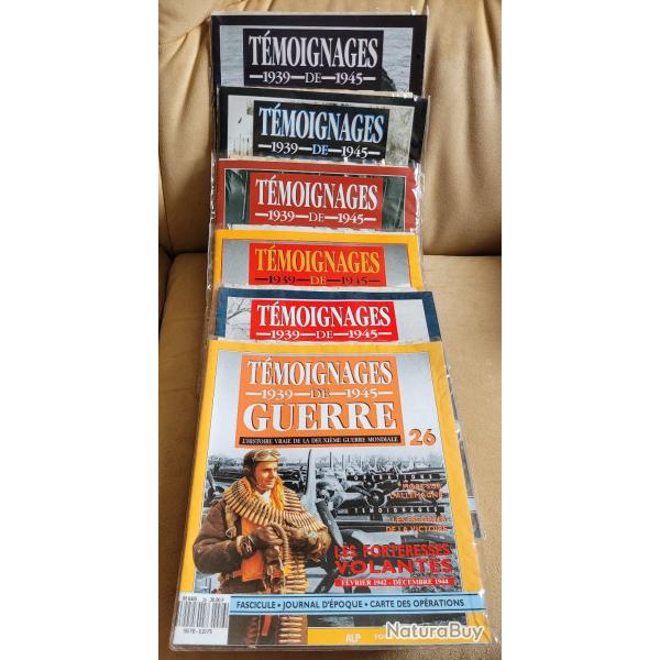 MILITARIA 5 Numros de Tmoignages de Guerre 1939-1945 (NEUFS)