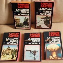La Seconde Guerre Mondiale (5 volumes) - Raymond CARTIER - Presses Pocket
