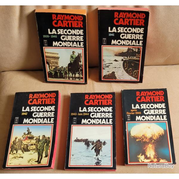 La Seconde Guerre Mondiale (5 volumes) - Raymond CARTIER - Presses Pocket