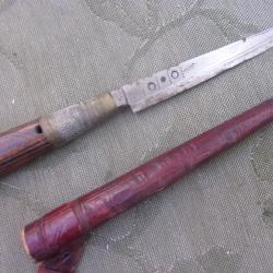 couteau africain avec gaine 26,5 cm de long