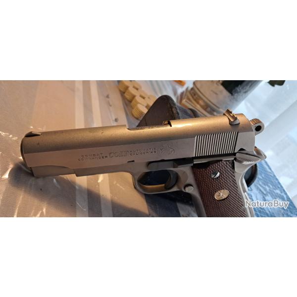 Pistolet Colt Combat Commander inox 45acp