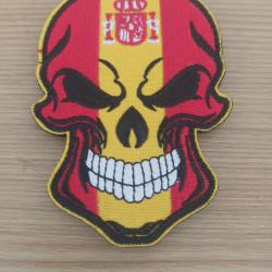 ÉCUSSON PUNISHER PATRIOTE ESPAGNOL 9/6CM- PATCH BRODÉ SCRATCH PATRIOTE ESPAGNOL