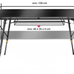 Table pliante - Aluminium - Noir - Livraison rapide et gratuite
