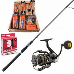 Pack Complet Omen S 2.44m 14-42g + Okuma Ceymar 4000sw + Tresse + Box