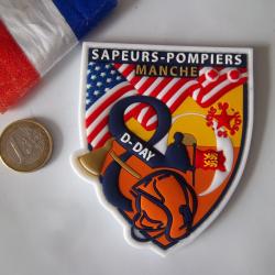 écusson 80 eme D-Day sapeurs pompiers Manche Normandie