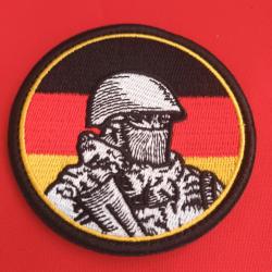 ÉCUSSON ARMÉE ALLEMANDE - PATCH BRODÉ PATRIOTE ALLEMAND BORN TO KILL 8CM