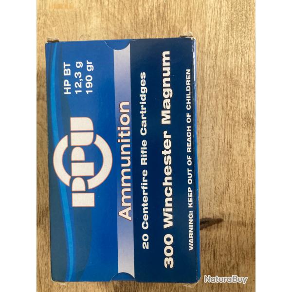 Cartouches PPU 300wm 190 gr 12,3g