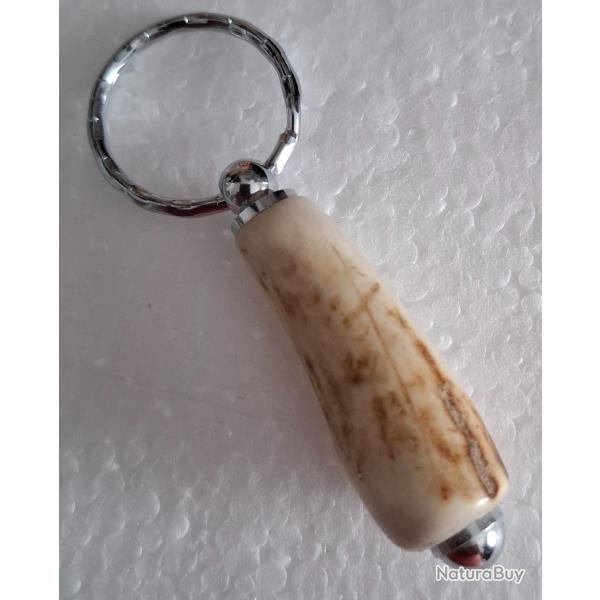 Porte cl en bois de cerf artisanal