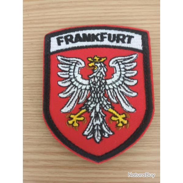 CUSSON EMBLEME VILLE FRANKFURT - PATCH EMBLEME POLICE LOCALE BROD 8/7CM