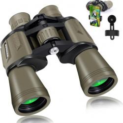 Jumelles 20x50 BAK4 Prisme FMC Lentille Vision Nuit Tactiques Étanches Sports Chasse Pêche Randonnée