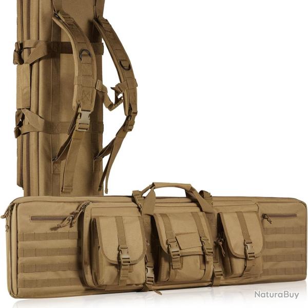 Fourreau  Fusil 91 cm Tactique Systme Molle pour Armes Longues pour 2 Fusils 86 cm et 2 Pistolets