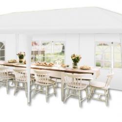Tonnelle de jardin 6x3m anti-UV - Blanc - Livraison rapide et gratuite